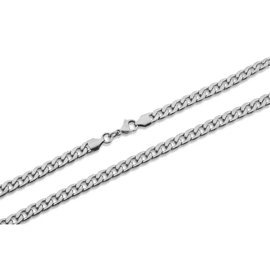 Stainless Steel Unisex Thick Cuban Curb Chain Necklace - 6.5Mm Width (Available Lengths 16" - 30")