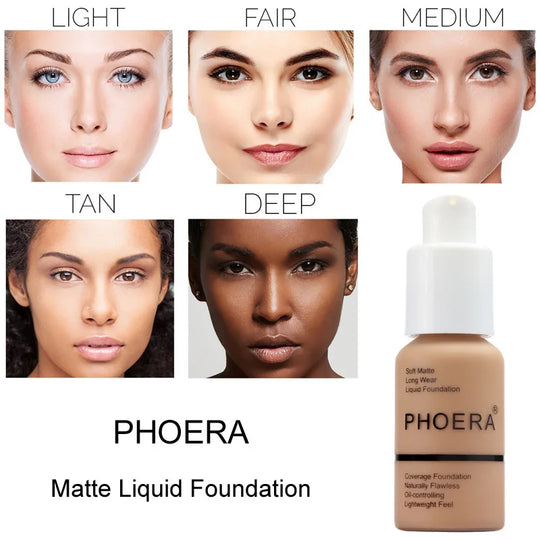 PHOERA 3PCS/Lot Liquid Foundation Set