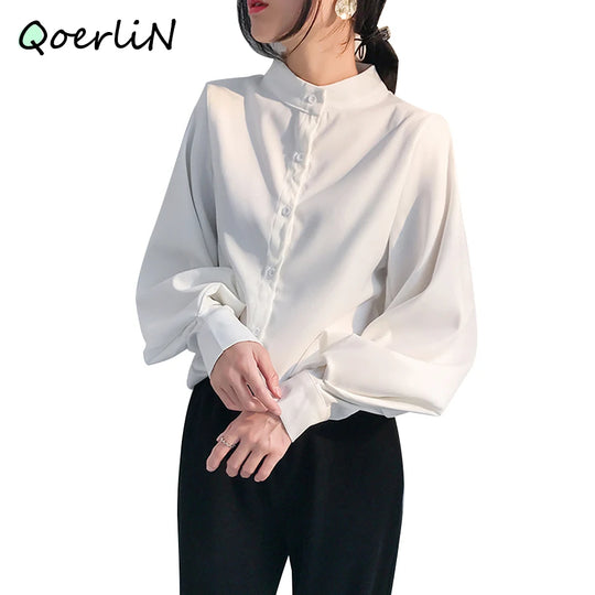 Big Lantern Sleeve Blouse Women