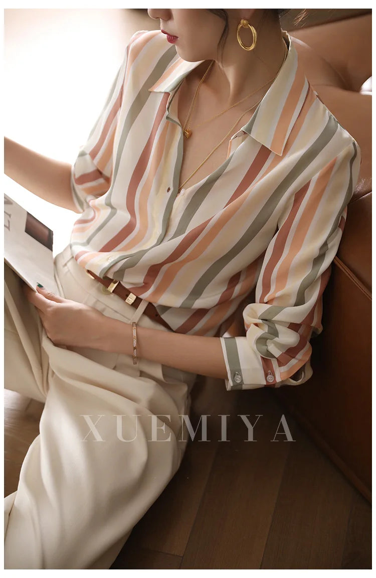 Fashion luxury ladies shirt France style woman