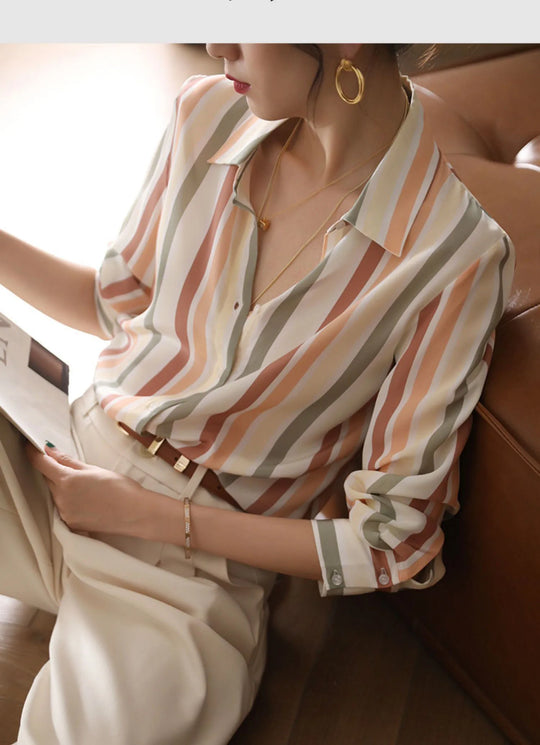 Fashion luxury ladies shirt France style woman