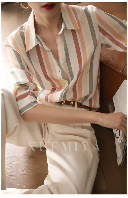 Fashion luxury ladies shirt France style woman