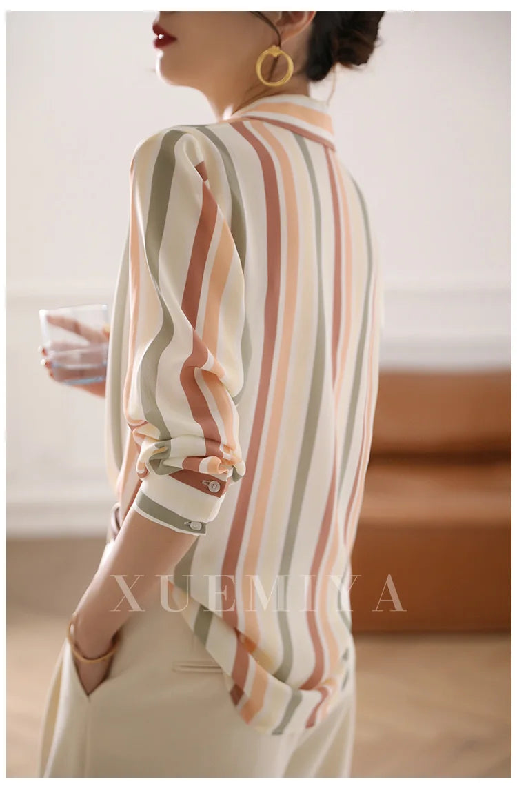 Fashion luxury ladies shirt France style woman