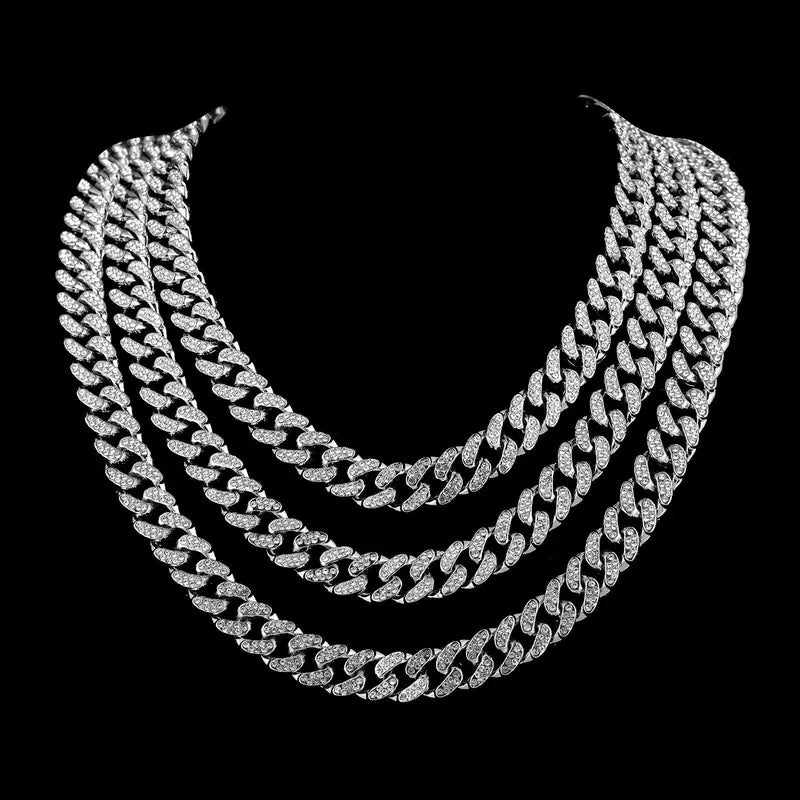 Men Womens High Quality 13Mm Width Miami Cuban Chain Hiphop Necklaces